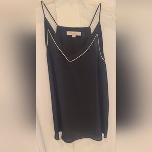 LOFT Maternity Black Camisole with White Trim